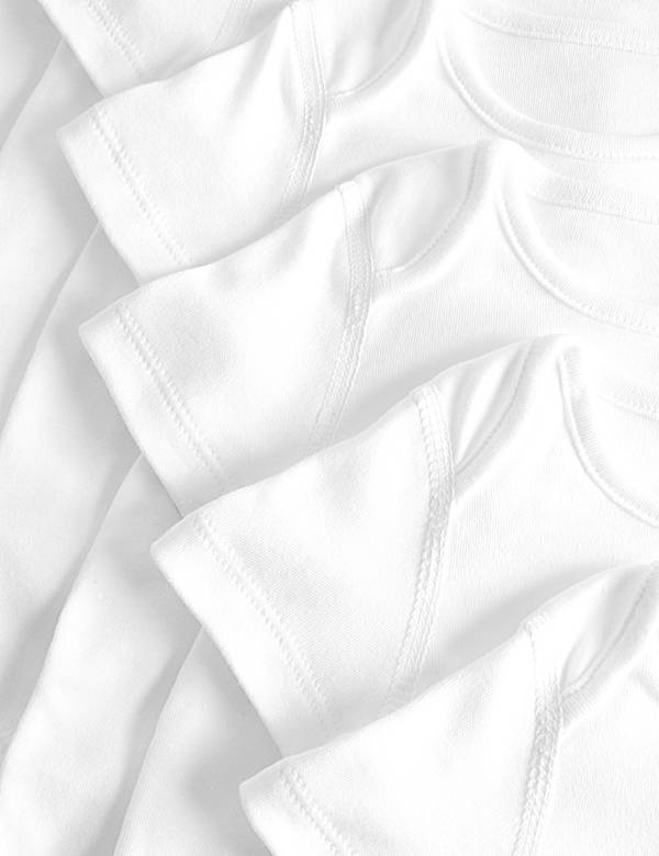 7 Pack Organic Pure Cotton Bodysuits