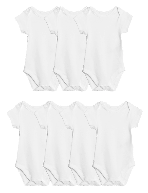 7 Pack Organic Pure Cotton Bodysuits