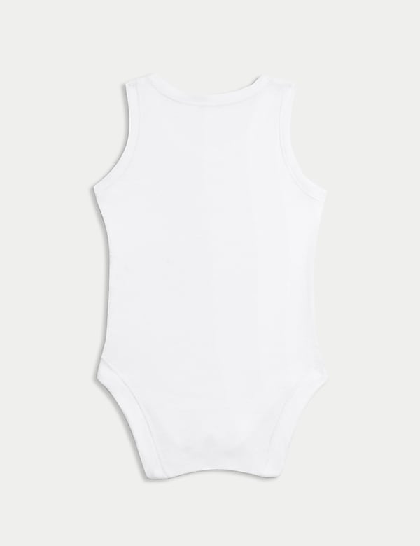 7pk Pure Cotton Sleeveless Bodysuits (5lbs-3 Yrs) - IL