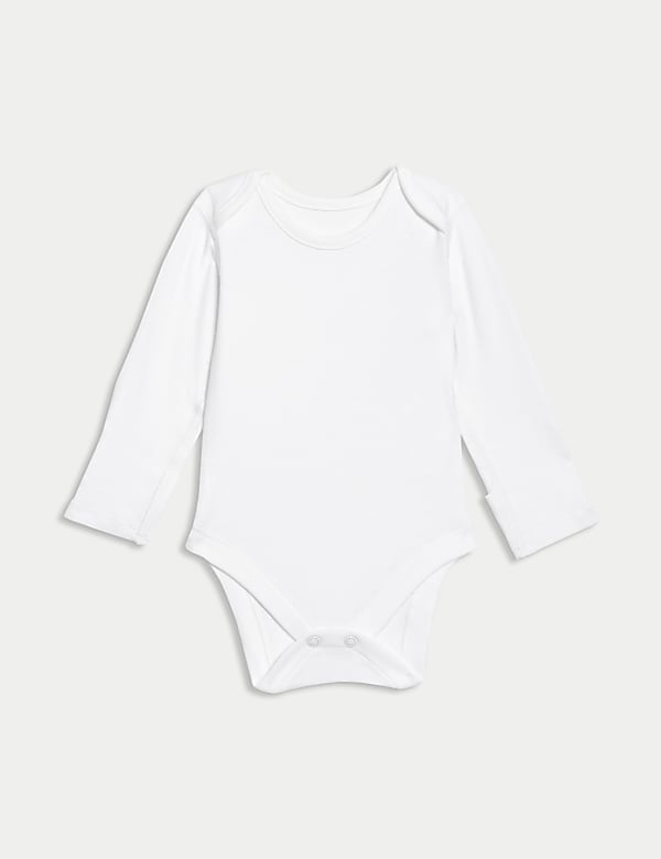 7pk Pure Cotton Long Sleeve Bodysuits (5lbs-3 Yrs) - HR