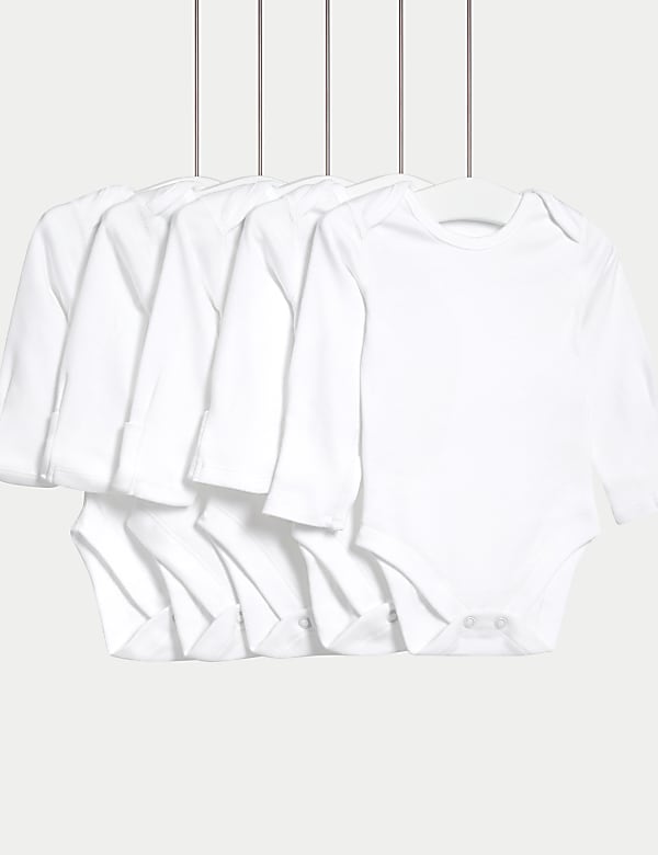 5pk Pure Cotton Bodysuits (5lbs - 3 Yrs) - AU