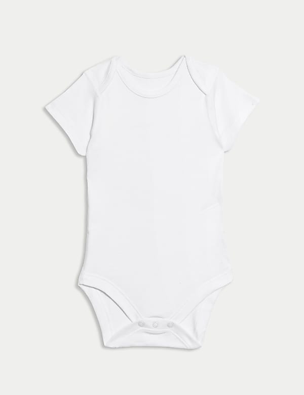 Body z čisté bavlny s krátkými rukávy, 10 ks v balení (3 kg – 3 roky) - CZ