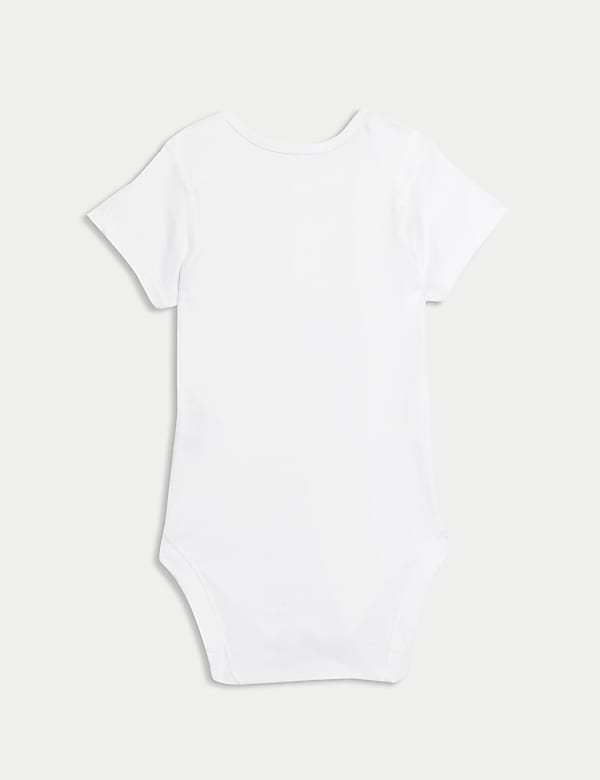 Body z čisté bavlny s krátkými rukávy, 10 ks v balení (3 kg – 3 roky) - CZ