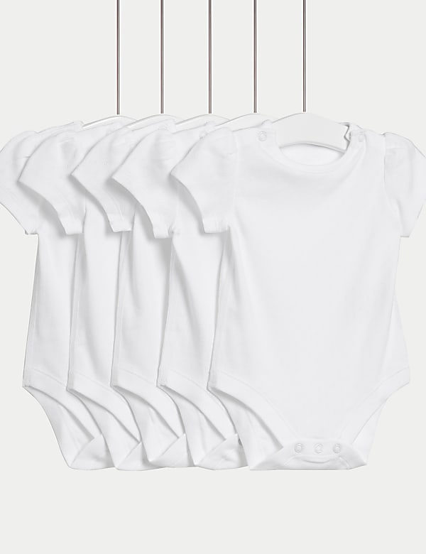 Pack de 5 bodies 100 % algodón de pointelle (2 kg-3 años) - ES