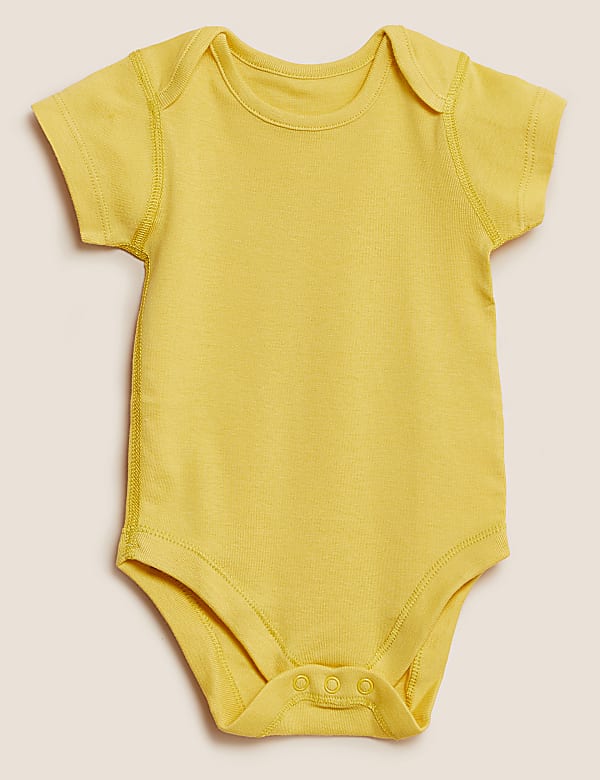 5pk Pure Cotton Ribbed Bodysuits