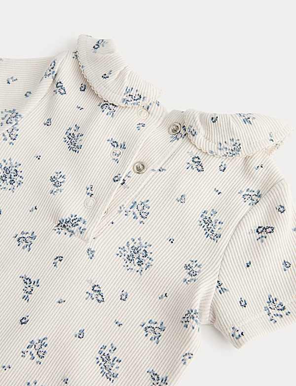 2 Pack Cotton Rich Frilled Bodysuits (Newborn - 12 Months)