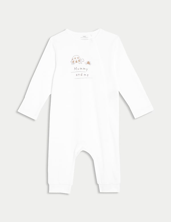 Schlafanzug aus reiner Baumwolle ohne Füße mit „Mummy and Me“-Motiv (3,2&nbsp;kg –12&nbsp;M.) - DE