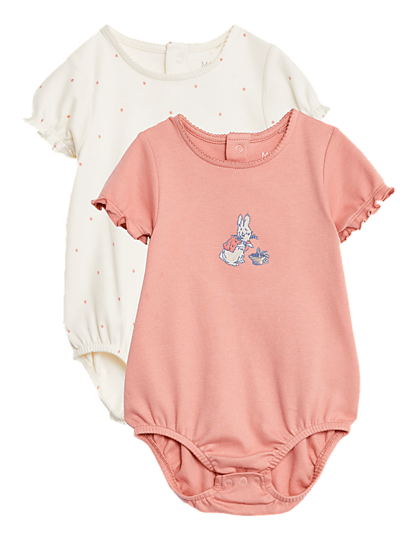 2pk Pure Cotton Peter Rabbit™ Bodysuits