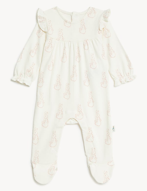 2pk Cotton Blend Peter Rabbit™ Sleepsuits