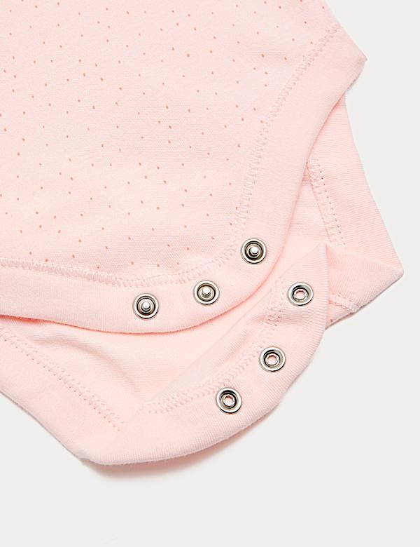 7er-Pack Bodys aus reiner Baumwolle mit Schleifendetail (0–3 J.) - AT