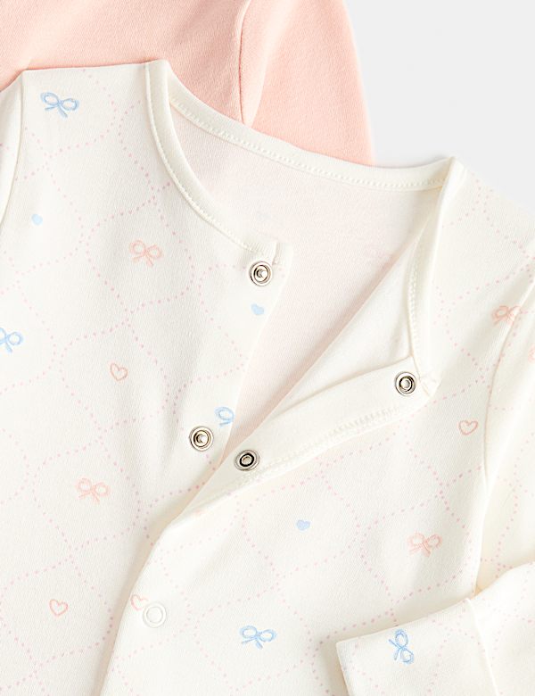 3 Pack Pure Cotton Printed Sleepsuits (0-3 Yrs)