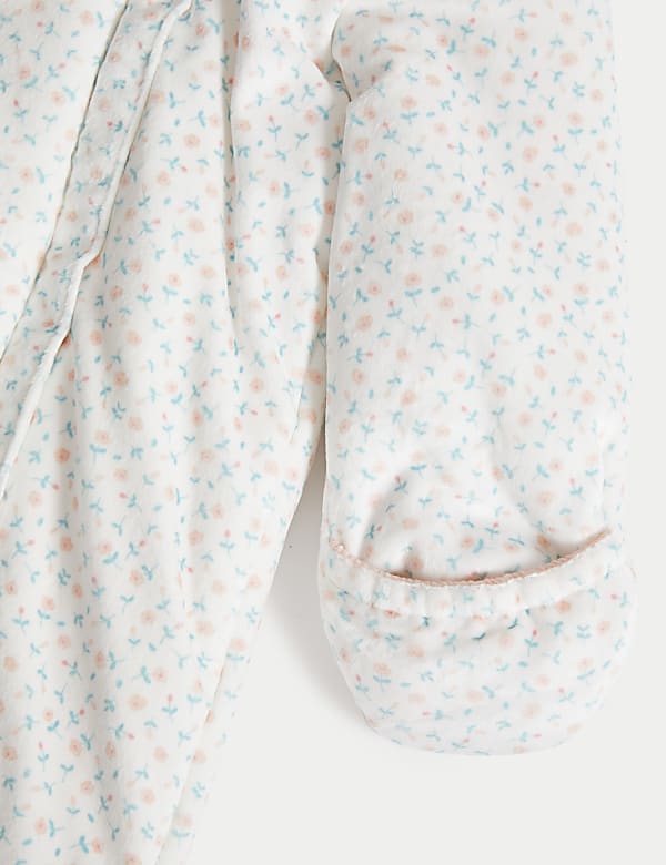 Floral Hooded Pramsuit (7lbs-1 Yrs) - DK