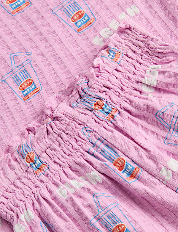 2 Piece Pure Cotton Seersucker Printed Outfit (0-3 Yrs)