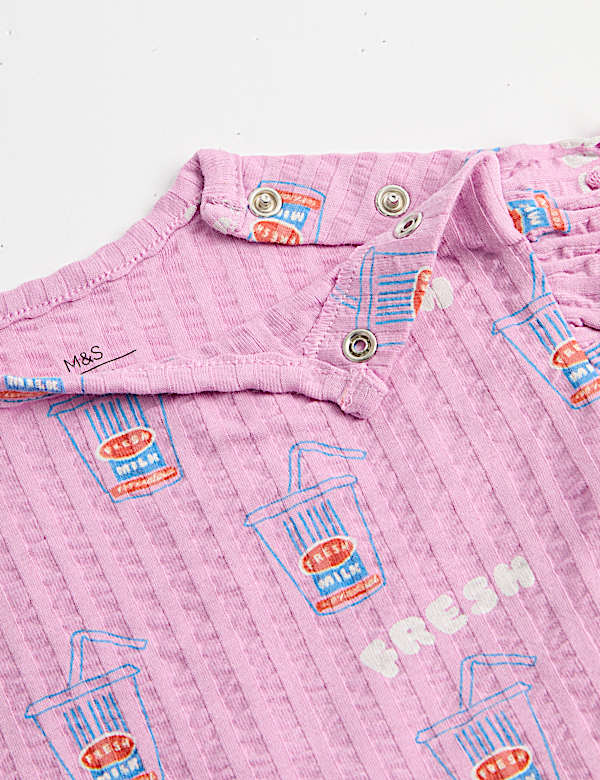 2 Piece Pure Cotton Seersucker Printed Outfit (0-3 Yrs)