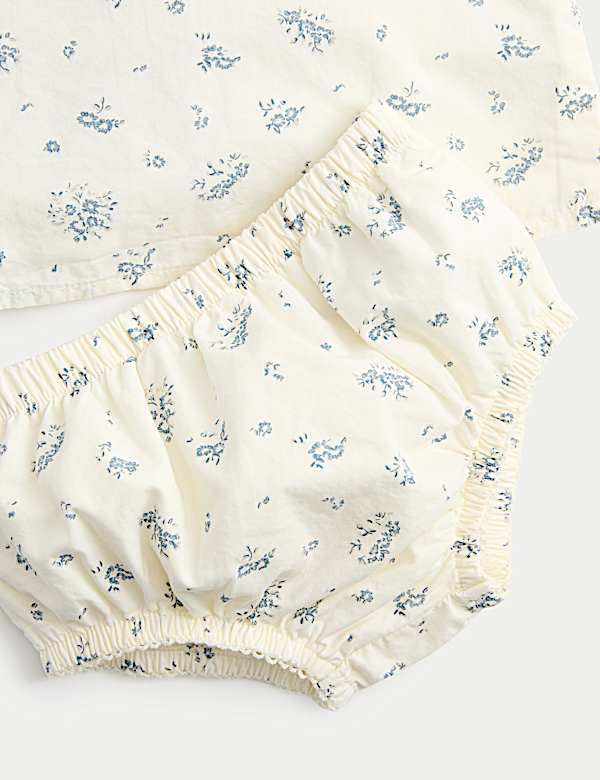 2 Piece Floral Outfit With Knickers (0-12 Mths)