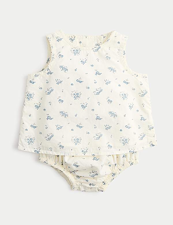 2 Piece Floral Outfit With Knickers (0-12 Mths)