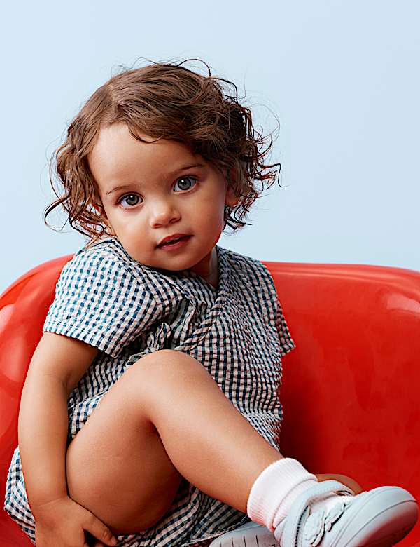 Body portefeuille 100 % coton &agrave; carreaux (jusqu'au 24 mois) - FR