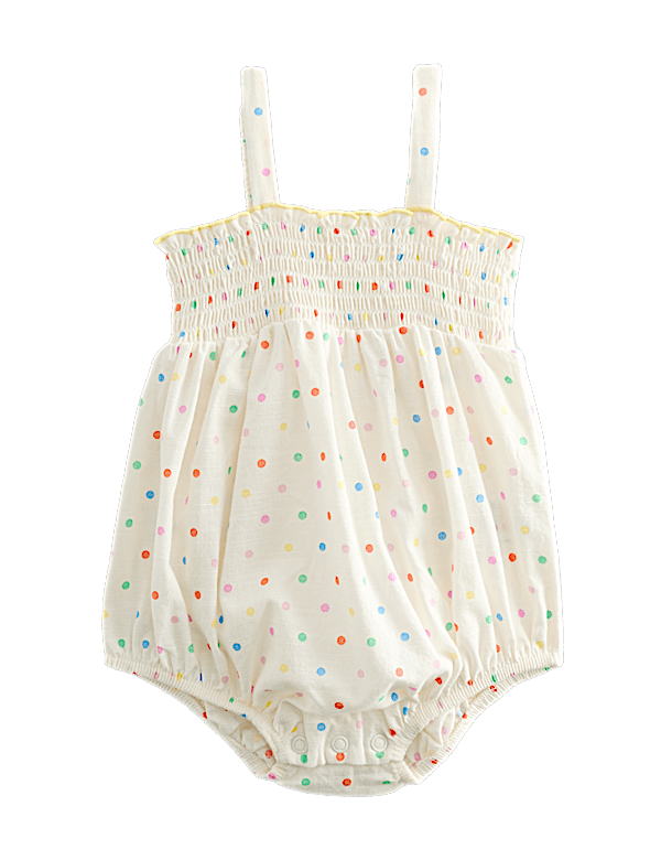 Pure Cotton Polka Dot Romper (0-2 Yrs)