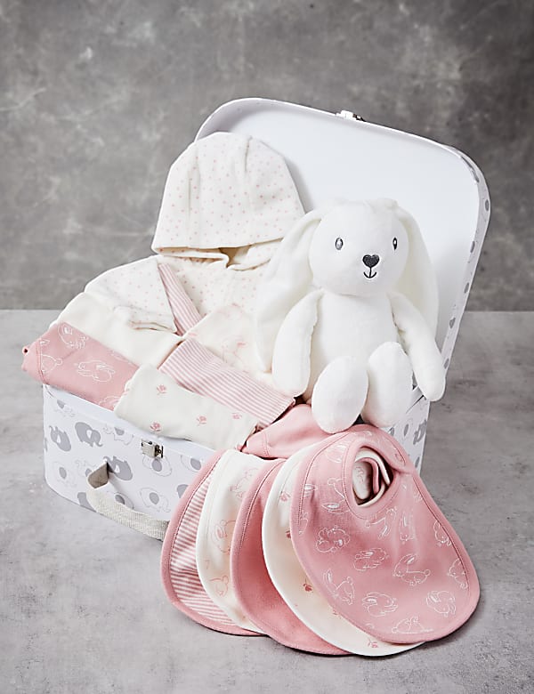 14pk Cotton Rich Printed Pink Gift Set