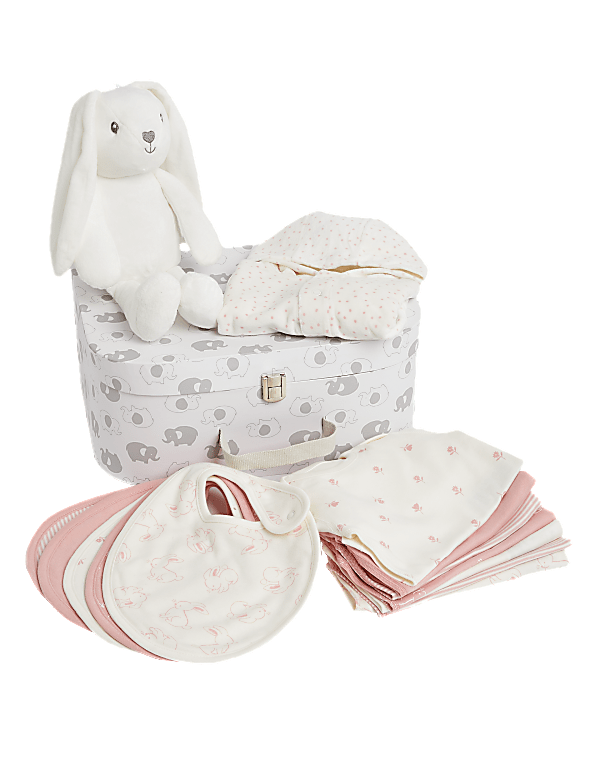 14pk Cotton Rich Printed Pink Gift Set