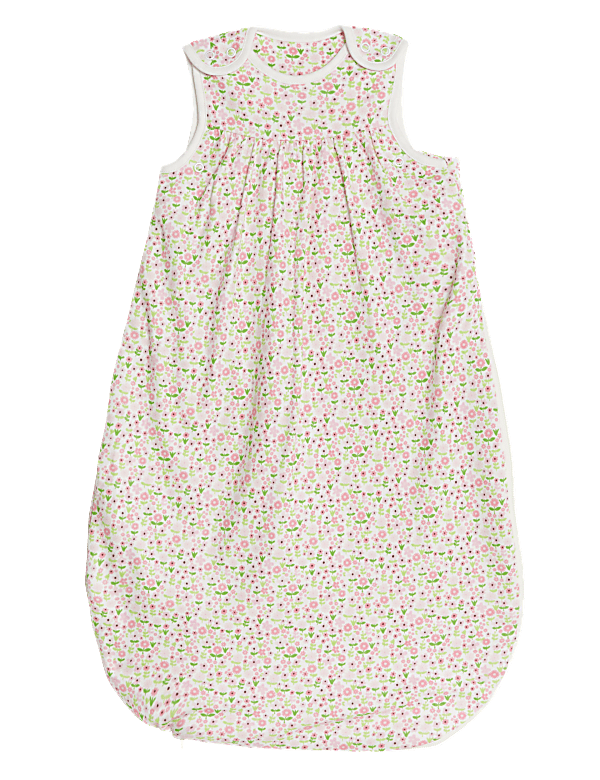 Pure Cotton 1.5 Tog Floral Sleeping Bag