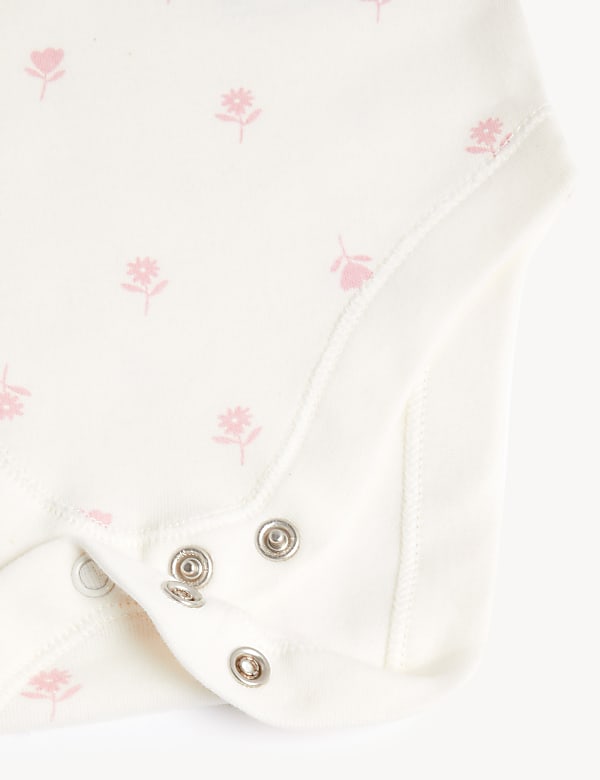 3pk Pure Cotton Printed Bodysuits