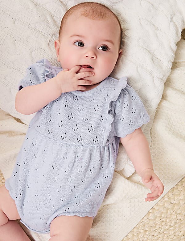 Pure Cotton Knitted Romper (7lbs-1 Yrs) - JP