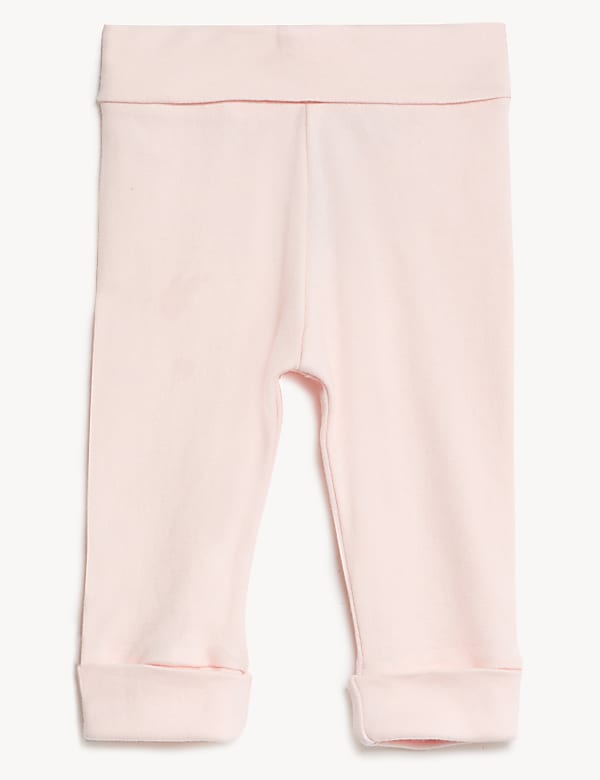 3pk Pure Cotton Striped & Floral Leggings