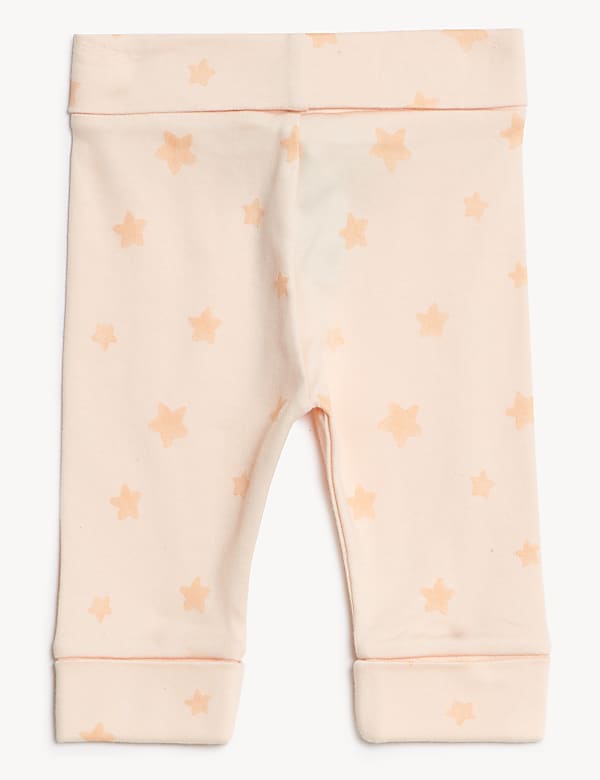 3pk Pure Cotton Star Print Leggings