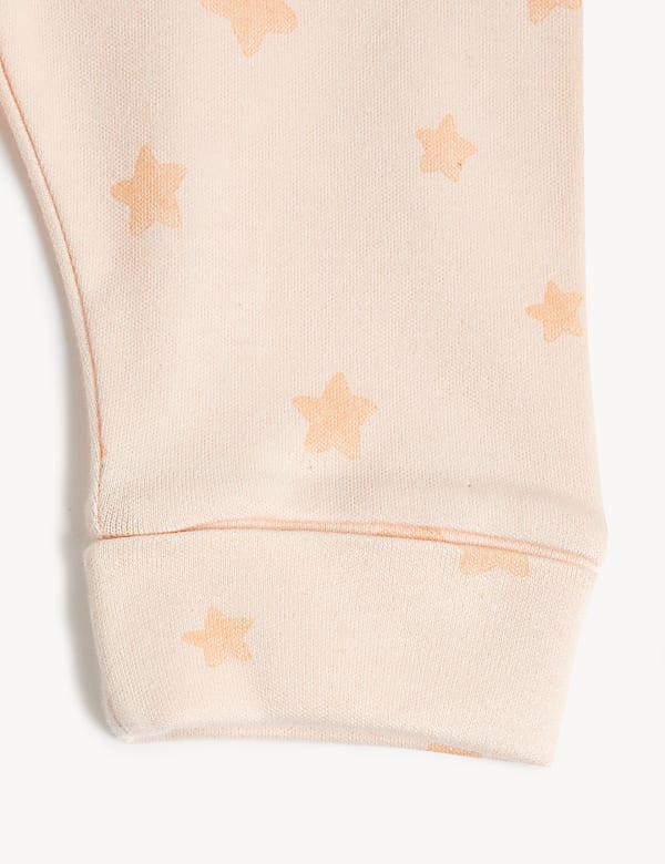 3pk Pure Cotton Star Print Leggings