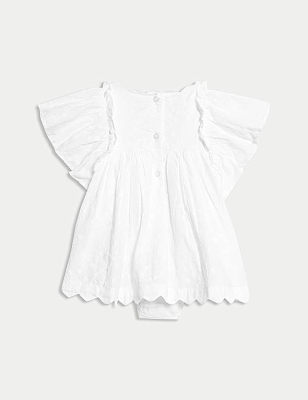 Σύνολο με φόρεμα με κέντημα και υψηλή περιεκτικότητα σε βαμβάκι, 2 τεμάχια (3,2 κιλά-1 έτους) - GR