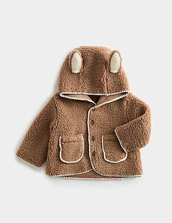 Borg Bunny Ears Jacket (0-12 Mths) - US