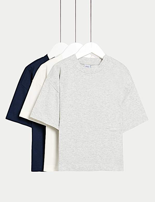 3pk Adaptive Pure Cotton T-Shirts (2-16 Yrs) - NO
