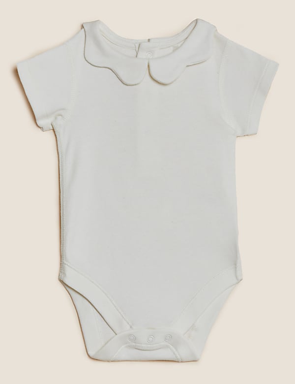 3pk Pure Cotton Bodysuits (0-3 Yrs)