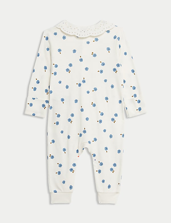 2pk Pure Cotton Floral Sleepsuits (6½lbs-3 Yrs)