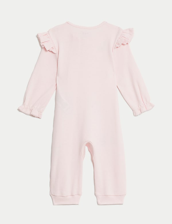 2pk Pure Cotton Teddy Sleepsuits (6½lbs-3 Yrs)