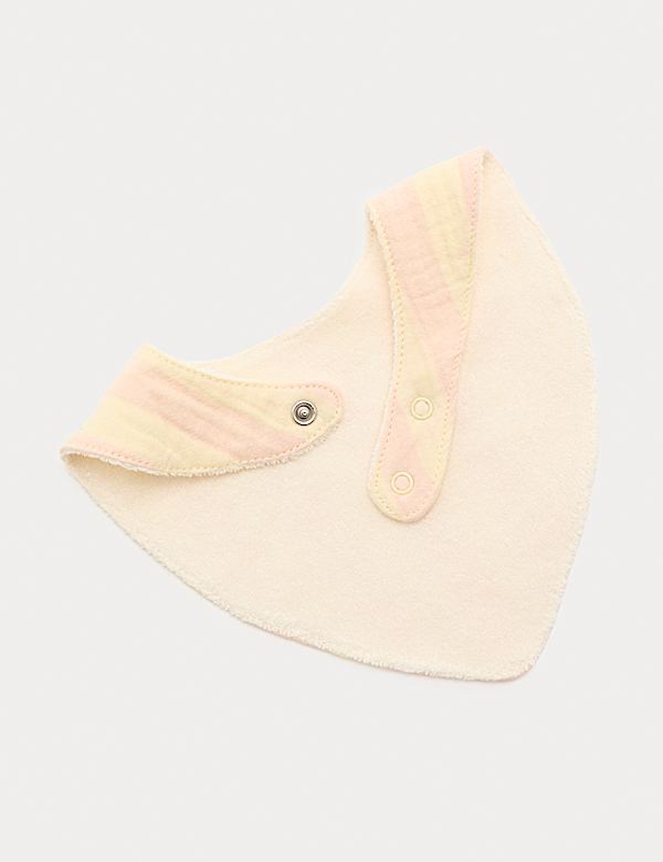 3 Pack Girls' Pure Cotton Dribble Bibs Gift Set - BN