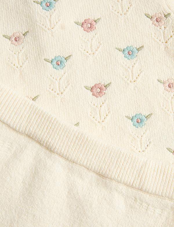 2 Piece Knitted Floral Outfit (0-12 Mths) - NL