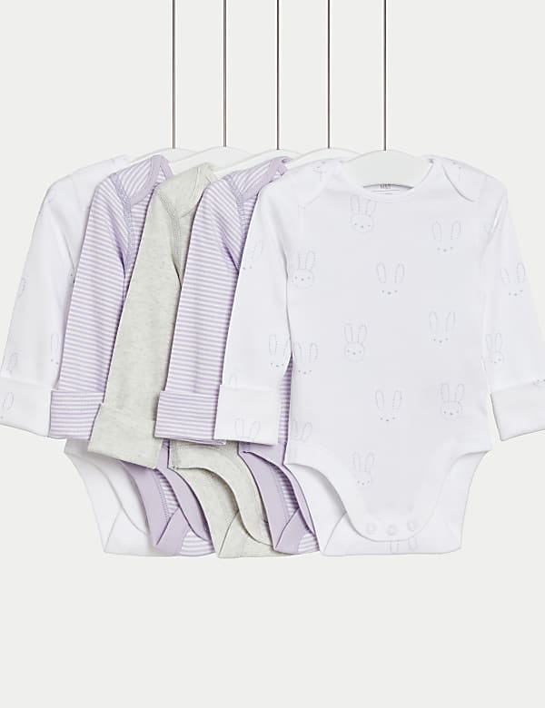 5pk Pure Cotton Bodysuits 6 lbs 3 Yrs