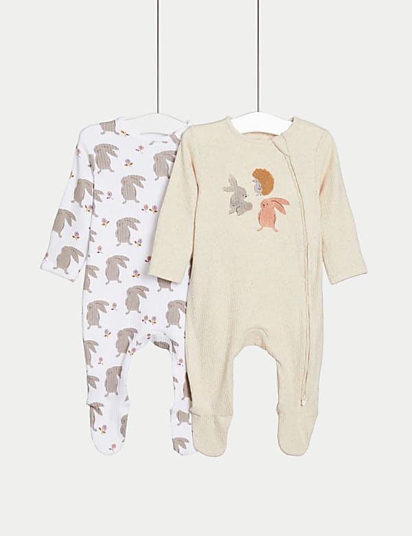 Lot de 2  gigoteuses en coton à motif animaux et amis de la forêt  (jusqu'au 3 ans) - LU