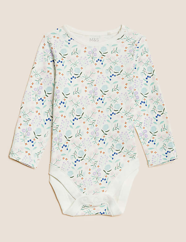 3pk Pure Cotton Floral Bodysuits (6&frac12;lbs - 3 Yrs)