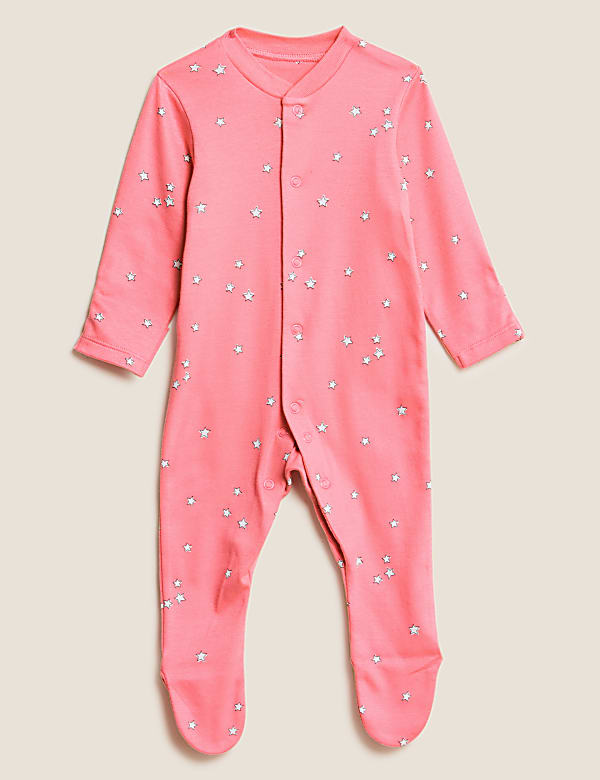 3pk Pure Cotton Printed Sleepsuits (61/2 lbs - 3 Yrs)