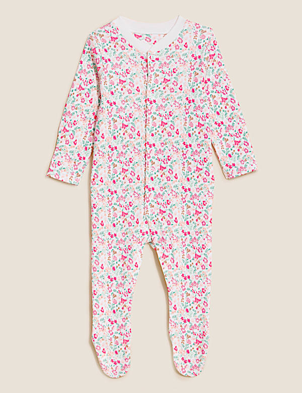 3pk Pure Cotton Printed Sleepsuits (0-3 Yrs)