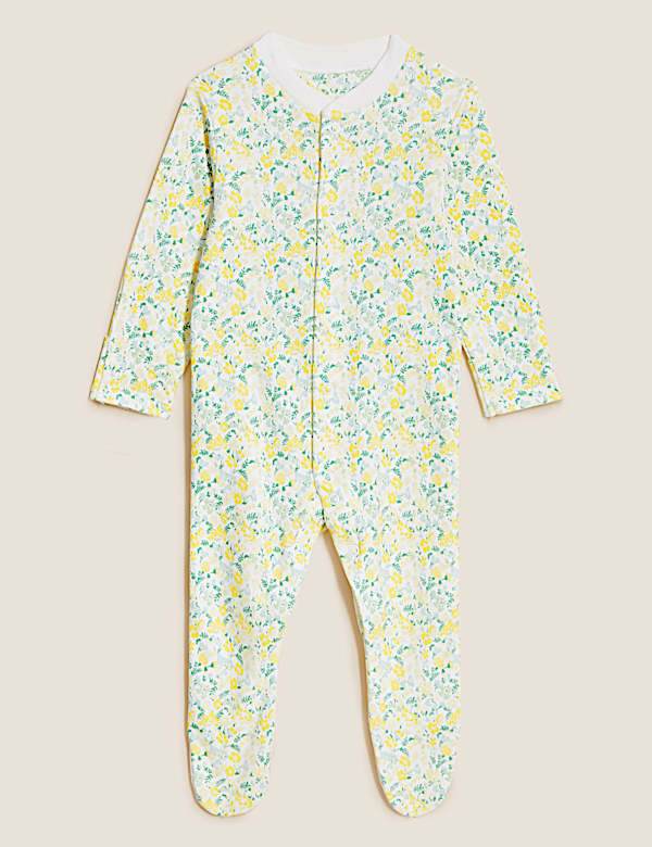 3pk Pure Cotton Printed Sleepsuits (0-3 Yrs)