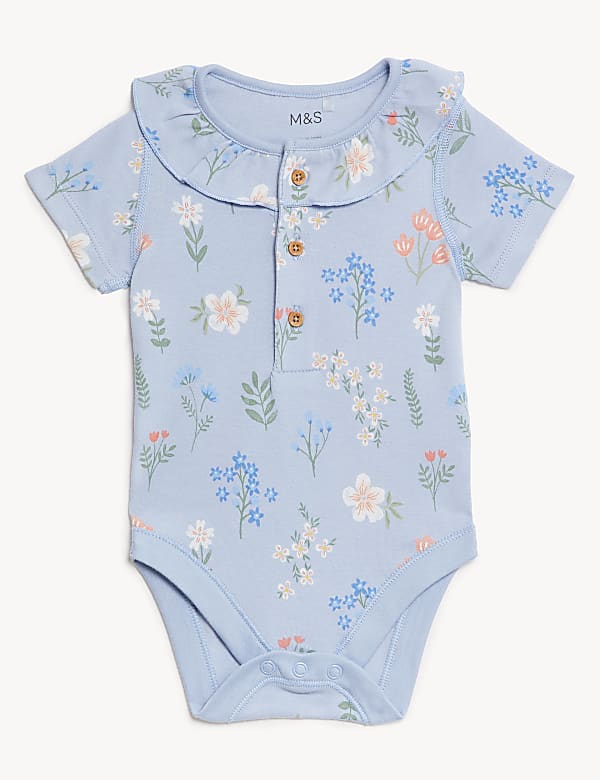 3pk Pure Cotton Floral Bodysuits (6 1/2lbs-3 Yrs)