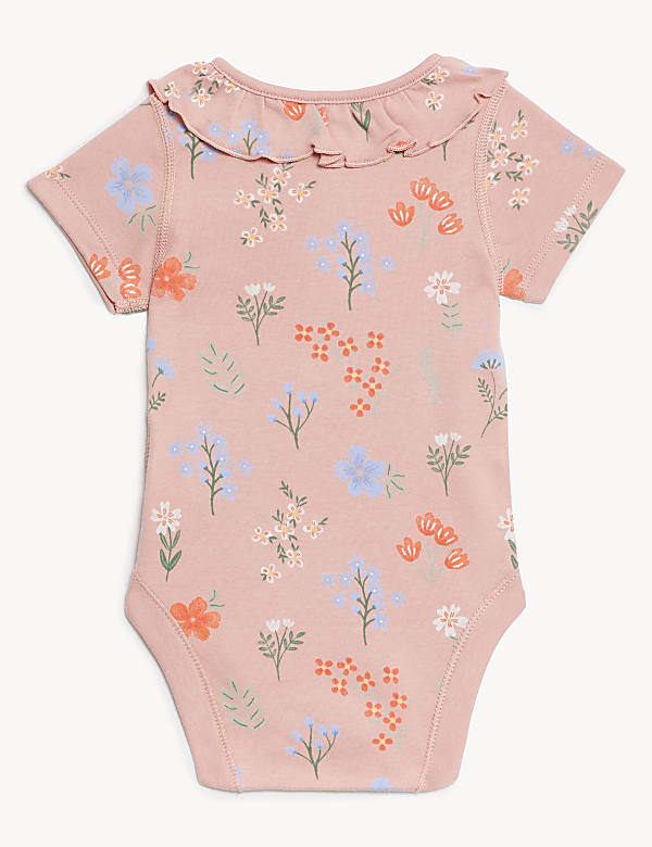 3pk Pure Cotton Floral Bodysuits (6 1/2lbs-3 Yrs)
