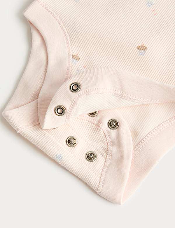 Set van 3 katoenrijke rompertjes met cupcake-dessin (2,95 kg-3 jaar) - NL