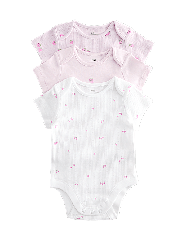 3 Pack Pure Cotton Printed Bodysuits (6&frac12;lbs-3 Yrs)
