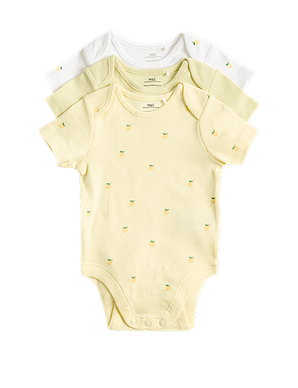 3 Pack Cotton Rich Bodysuits (6&frac12;lbs-3 Yrs)