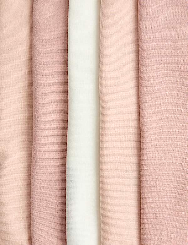 5 Pack Pure Cotton Strappy Bodysuits (6&frac12;lbs - 3 Yrs)